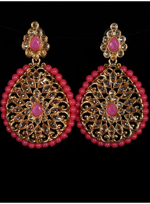 Reverse Ad Earrings With Meenakari Work